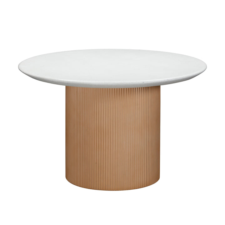 TOV Furniture Rose Faux Terrazzo and Terracotta Concrete Indoor / Outdoor 47" Round Dining Table