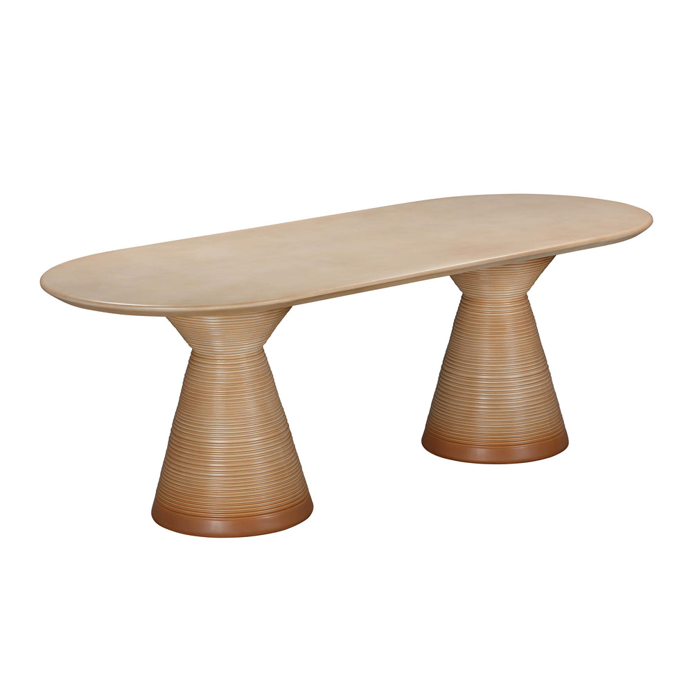 Fassa 87" Faux Terracotta Indoor/Outdoor Oval Dining Table