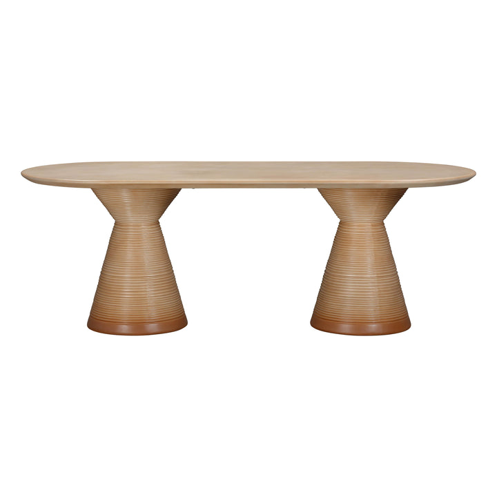 Fassa 87" Faux Terracotta Indoor/Outdoor Oval Dining Table