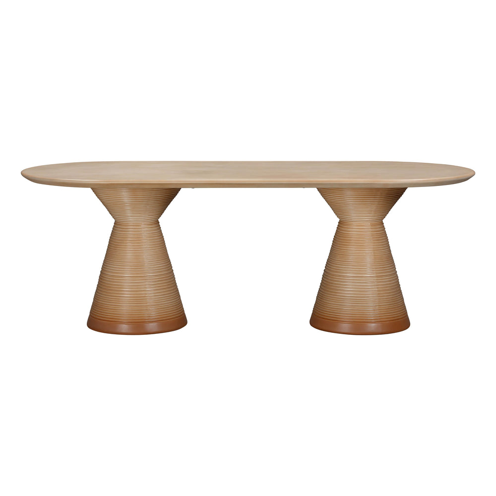 Fassa 87" Faux Terracotta Indoor/Outdoor Oval Dining Table