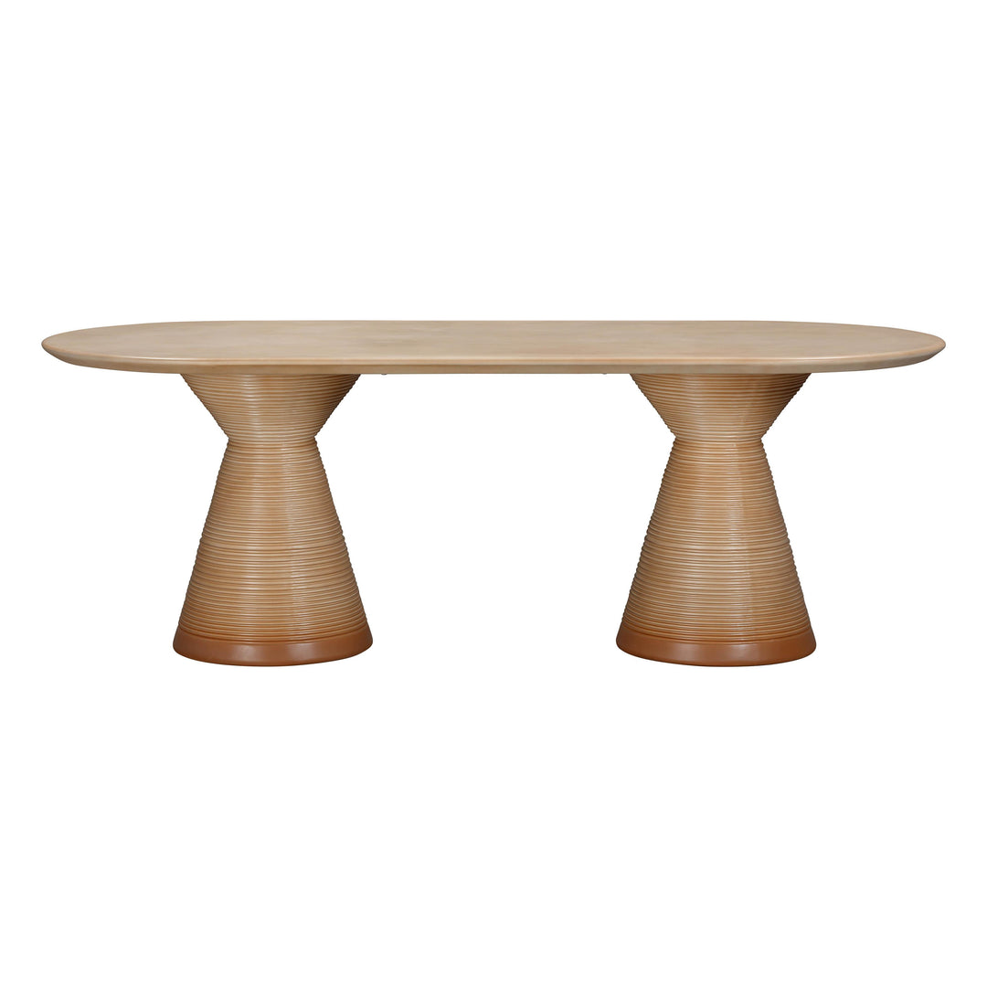 Fassa 87" Faux Terracotta Indoor/Outdoor Oval Dining Table