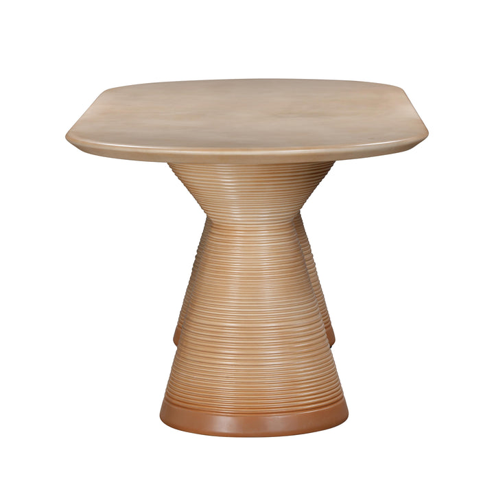 Fassa 87" Faux Terracotta Indoor/Outdoor Oval Dining Table