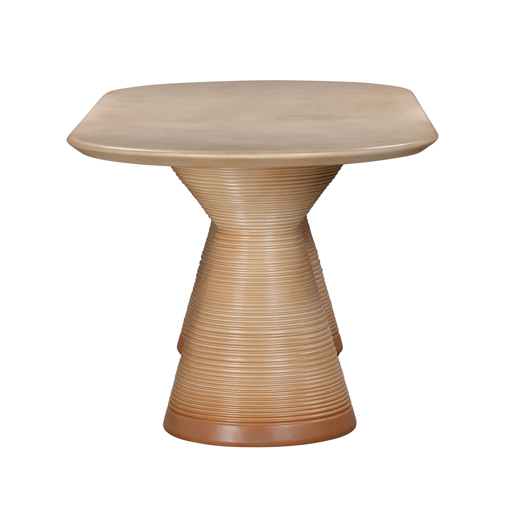 Fassa 87" Faux Terracotta Indoor/Outdoor Oval Dining Table