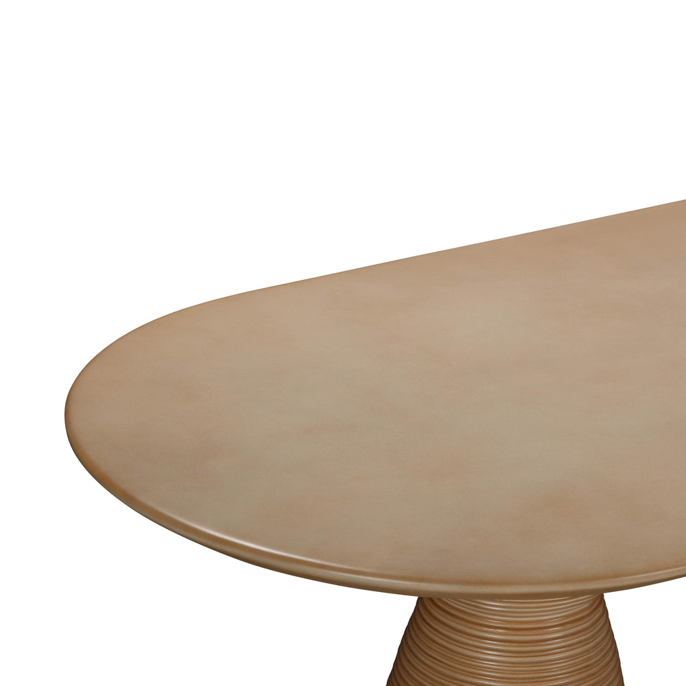 Fassa 87" Faux Terracotta Indoor/Outdoor Oval Dining Table