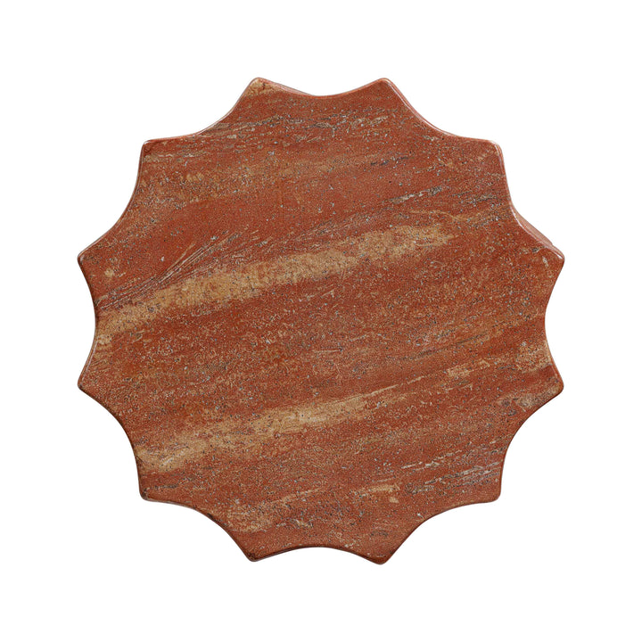 Turin Red Faux Sandstone Indoor/Outdoor Concrete Stool