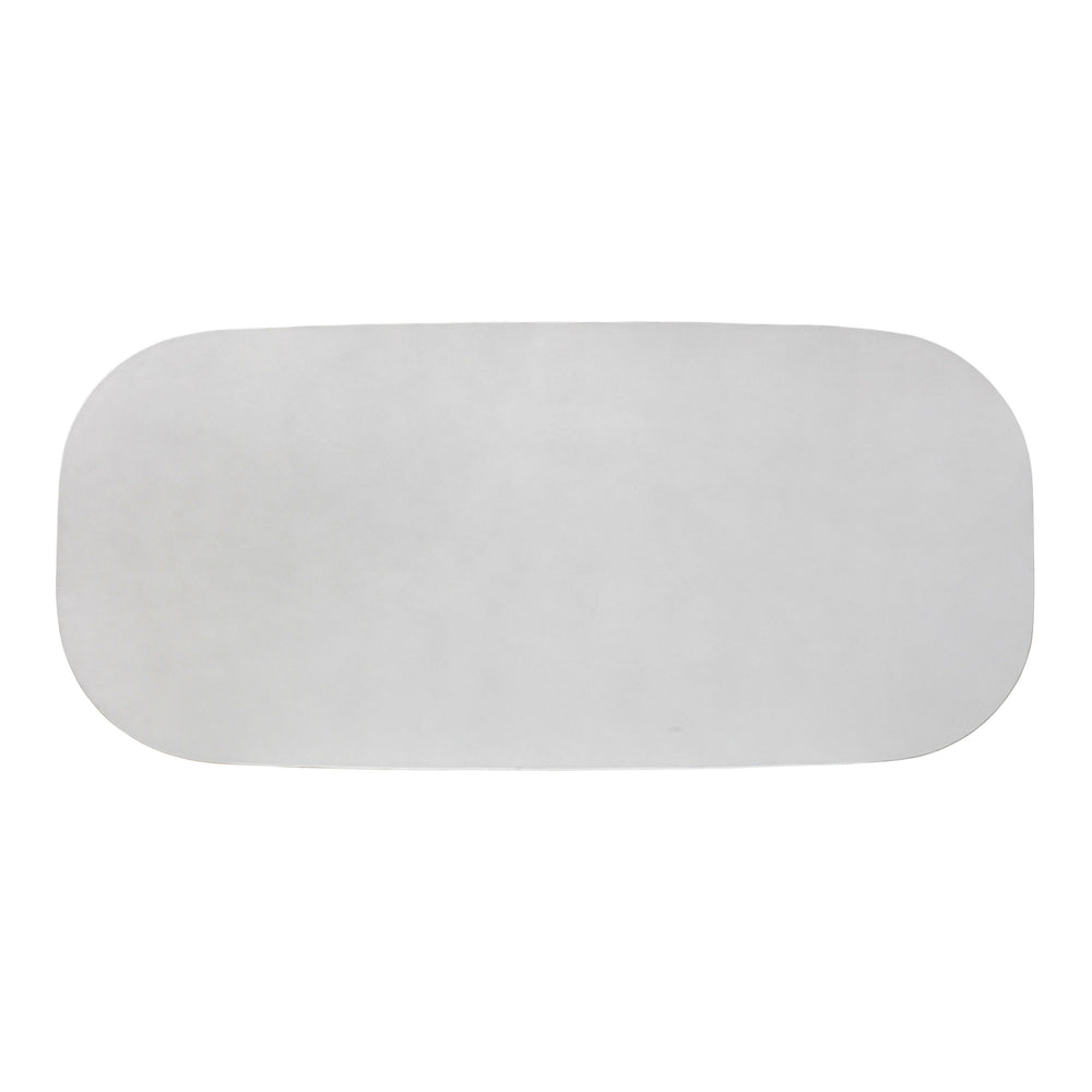 Margot 83" Light Grey Faux Plaster Indoor/Outdoor Concrete Oval Dining Table