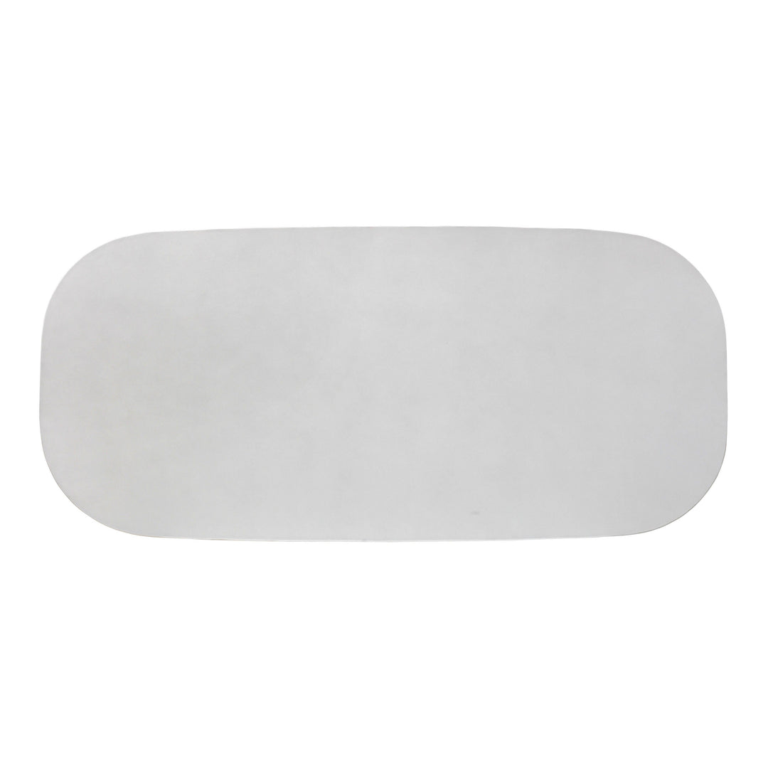 Margot 83" Light Grey Faux Plaster Indoor/Outdoor Concrete Oval Dining Table