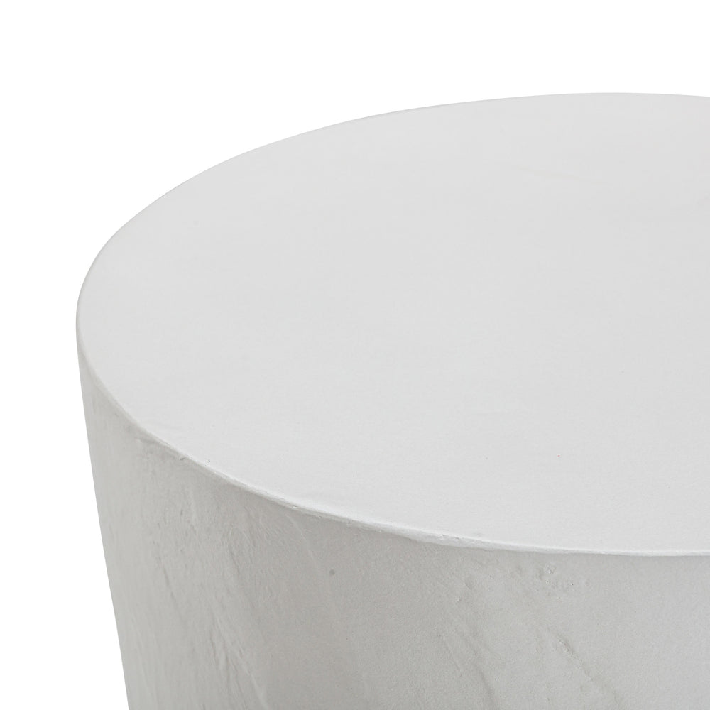 Margot Light Grey Faux Plaster Indoor/Outdoor Concrete Stool