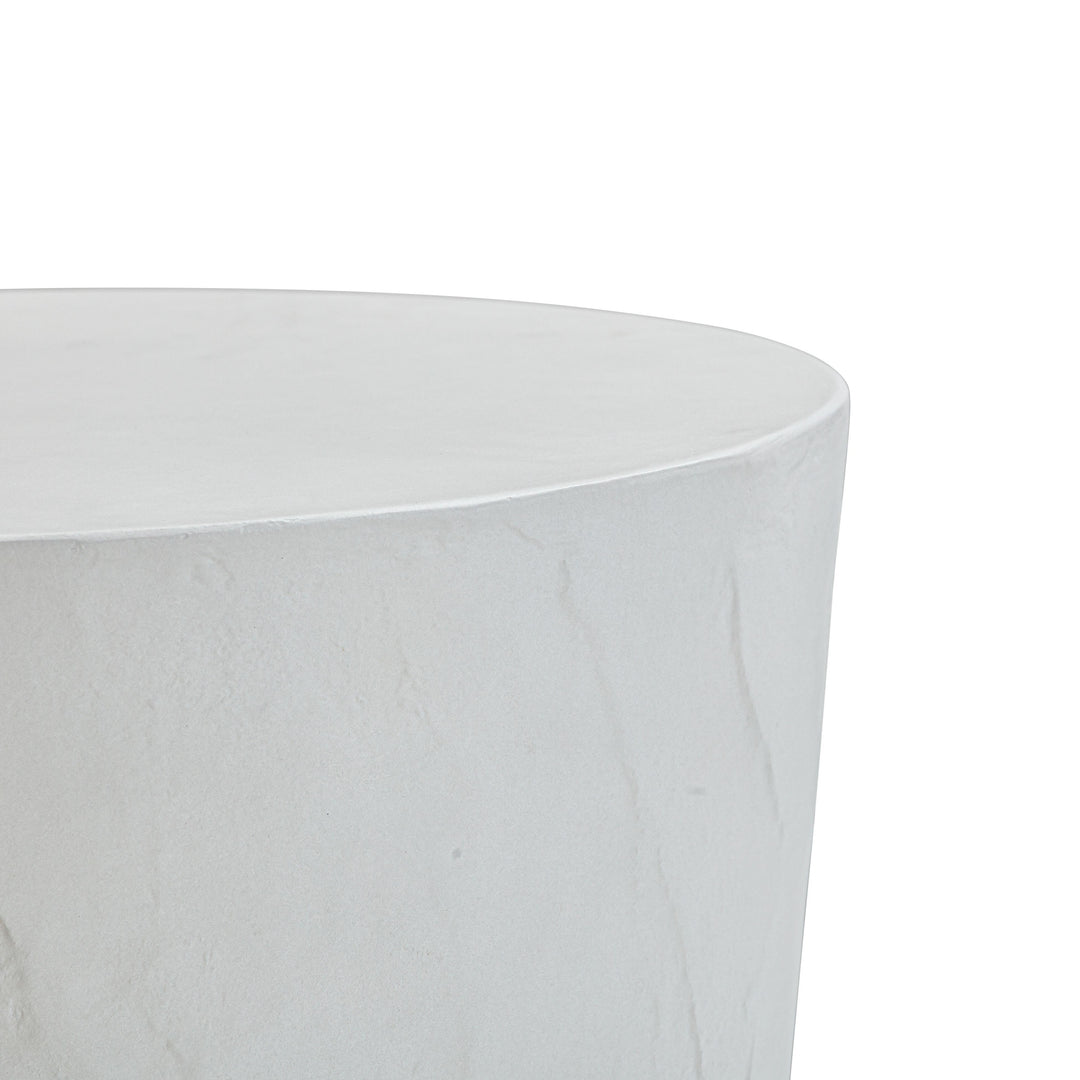 Margot Light Grey Faux Plaster Indoor/Outdoor Concrete Stool