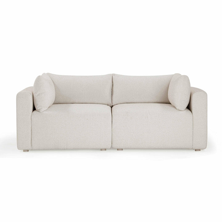 Hangover 81" Cream Performance Fabric Outdoor Modular Loveseat