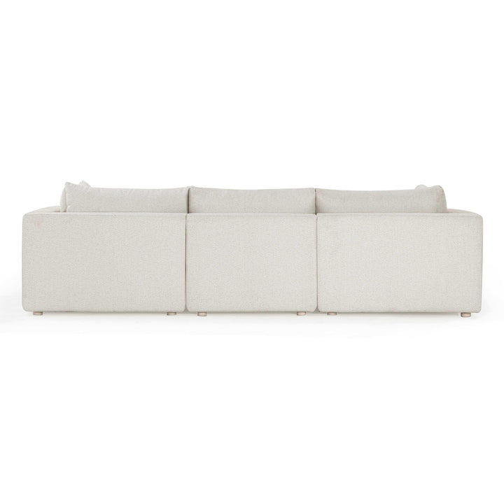 Hangover 4-Piece Cream Performance Fabric Outdoor Modular Sectional