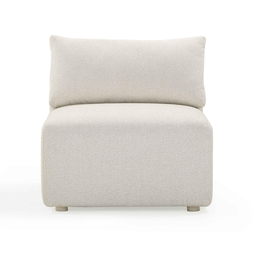 Hangover Cream Performance Fabric Outdoor Modular Armless Chair