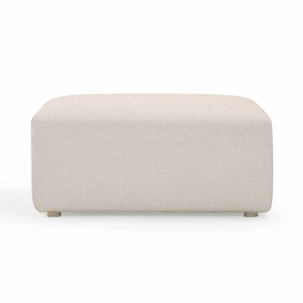 Hangover Cream Performance Fabric Outdoor Ottoman