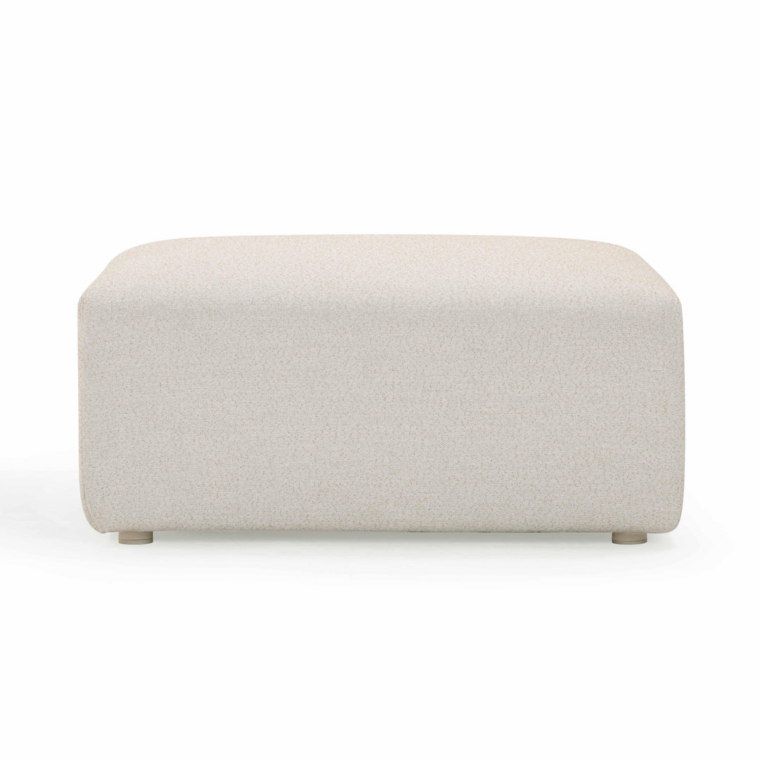 Hangover Cream Performance Fabric Outdoor Ottoman