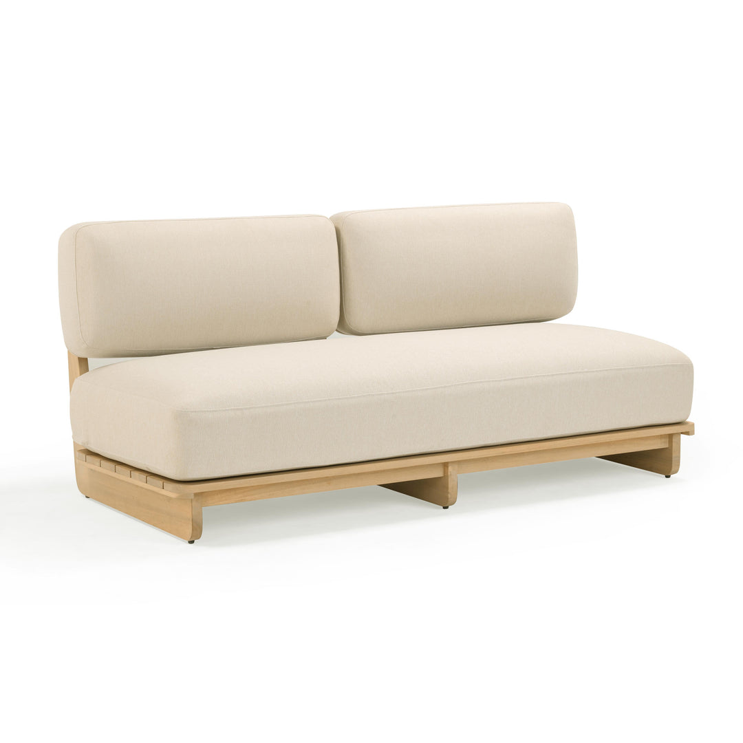 TOV Furniture Reavan 67" Cream Performance Fabric Outdoor Lounge Sofa
