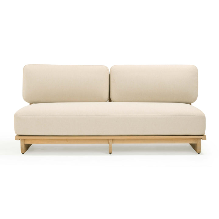 Reavan 67" Cream Performance Fabric Outdoor Lounge Sofa