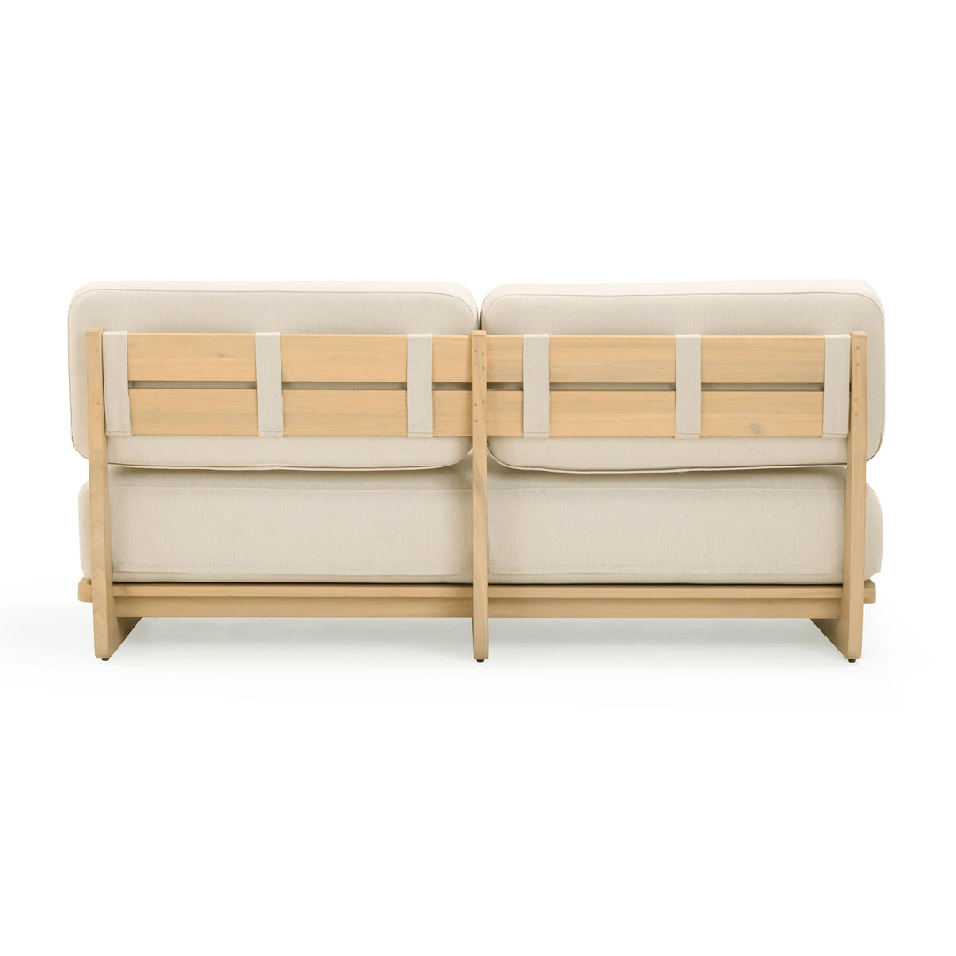 Reavan 67" Cream Performance Fabric Outdoor Lounge Sofa