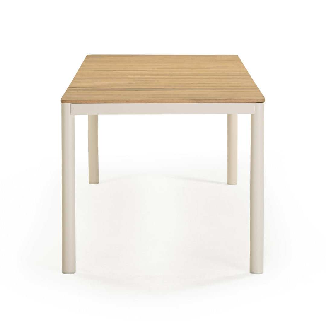 Sardinia 95" Light Teak Outdoor Rectangular Dining Table