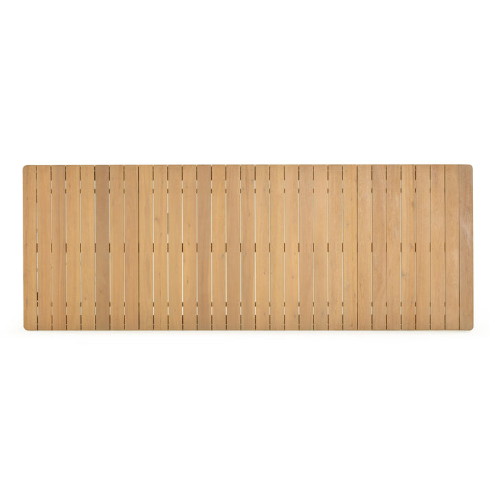 Sardinia 95" Light Teak Outdoor Rectangular Dining Table