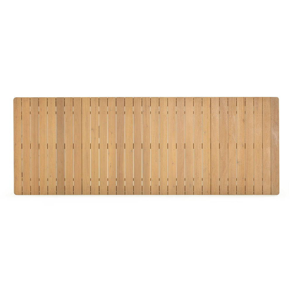 Sardinia 95" Light Teak Outdoor Rectangular Dining Table