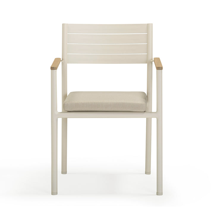 Sardinia Cream Performance Fabric Outdoor Dining Chair - Set of 2