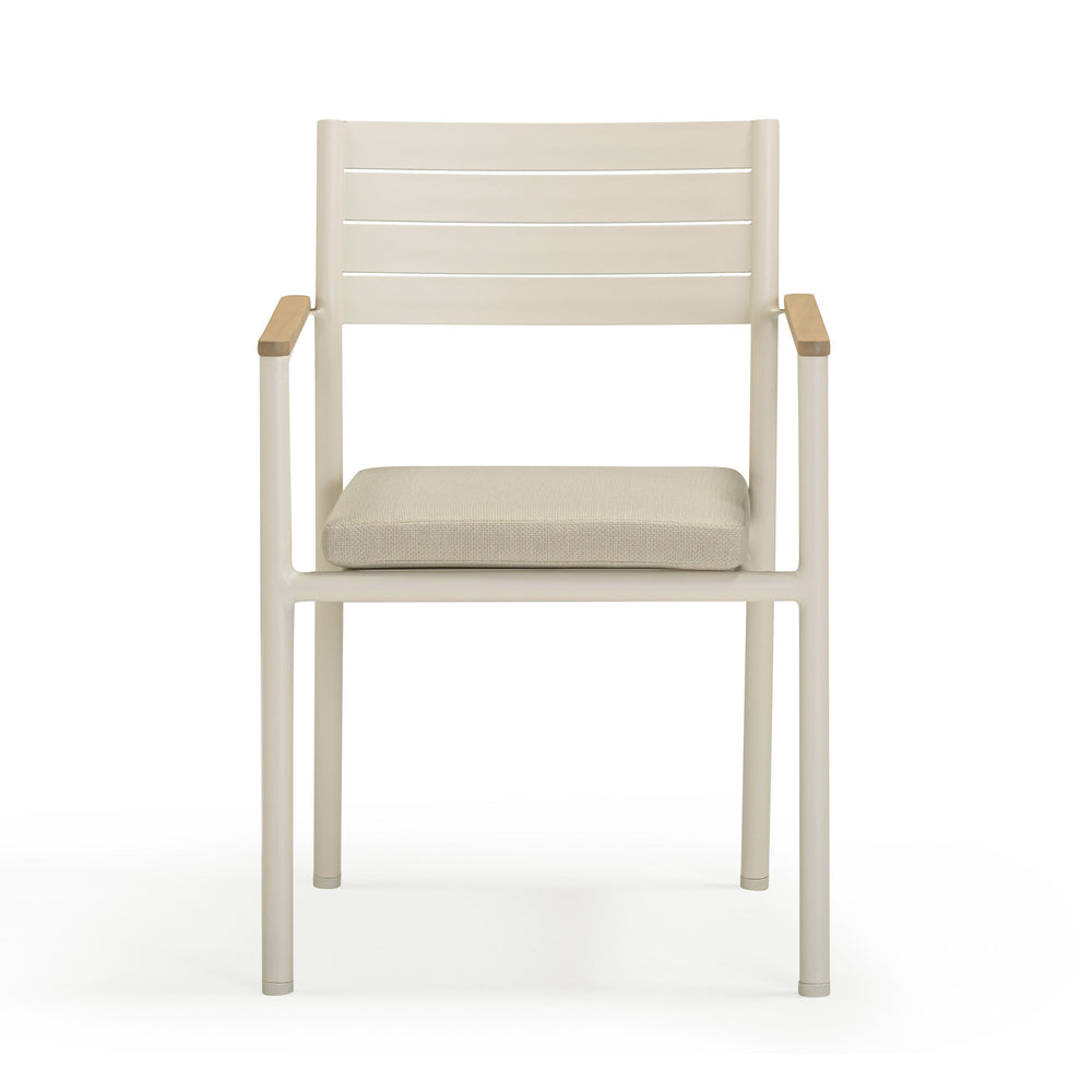 Sardinia Cream Performance Fabric Outdoor Dining Chair - Set of 2