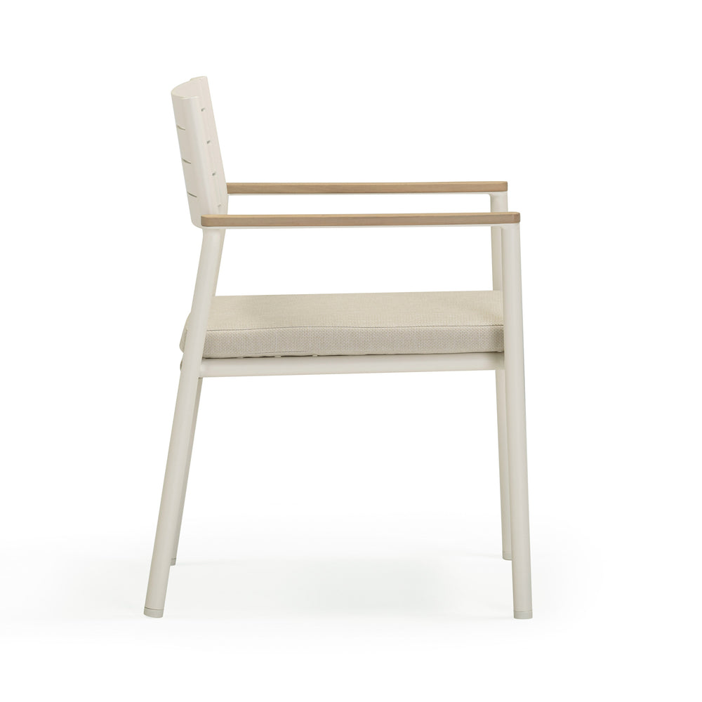 Sardinia Cream Performance Fabric Outdoor Dining Chair - Set of 2