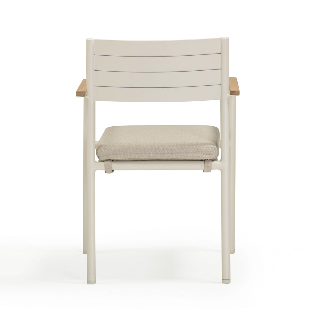 Sardinia Cream Performance Fabric Outdoor Dining Chair - Set of 2