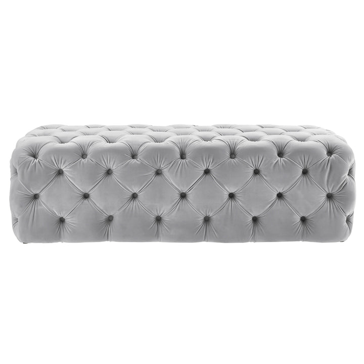 Kaylee 49" Performance Velvet Tufted Jumbo Ottoman