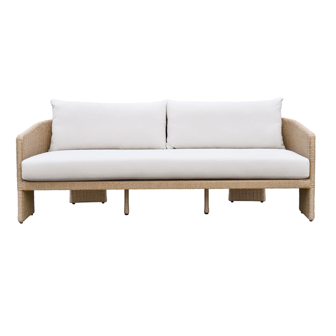 Alexa 80" Rattan Performance Fabric Outdoor Sofa