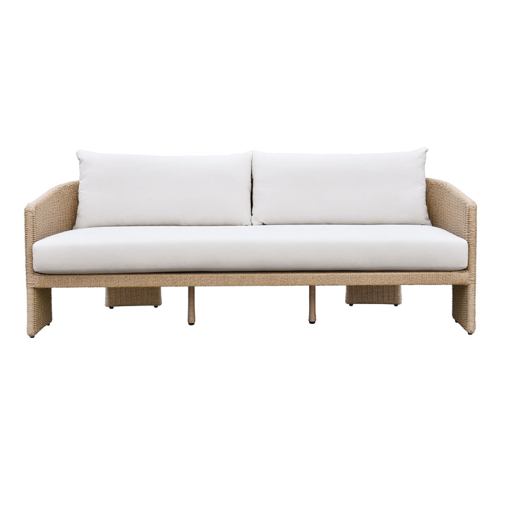 Alexa 80" Rattan Performance Fabric Outdoor Sofa
