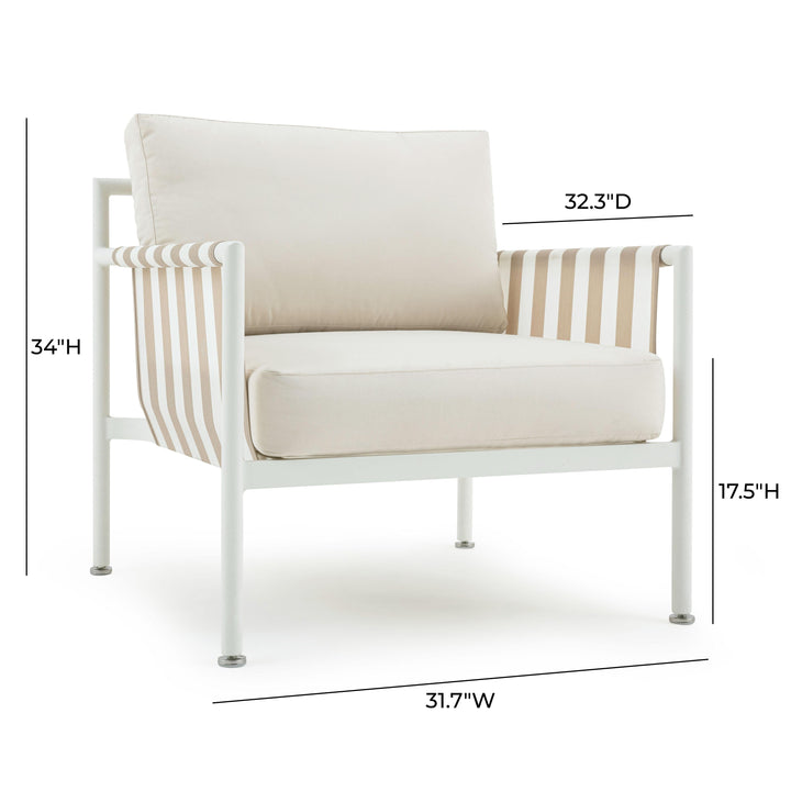 Dunes Cream Outdoor Accent Chair