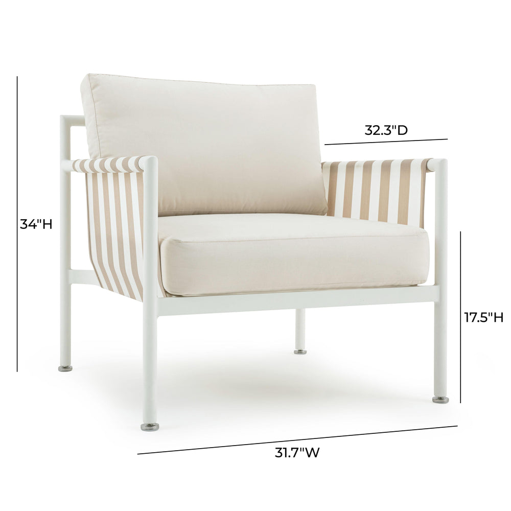 Dunes Cream Outdoor Accent Chair