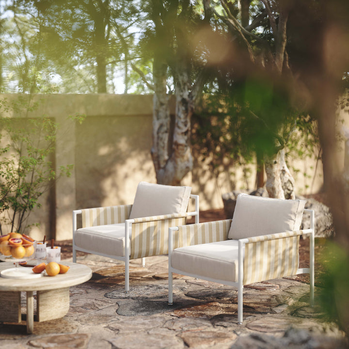 Dunes Cream Outdoor Accent Chair