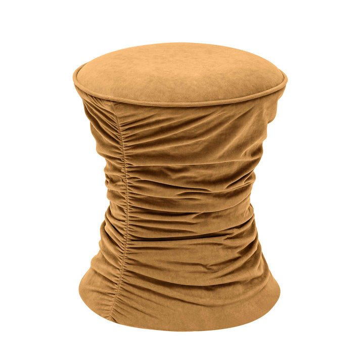 Bounce Ruched Performance Velvet Adjustable Ottoman