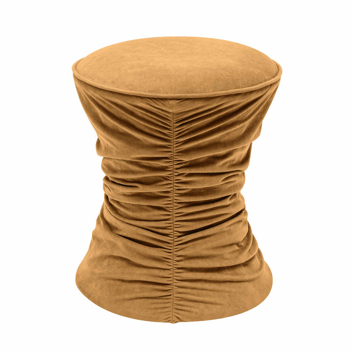 Bounce Ruched Performance Velvet Adjustable Ottoman