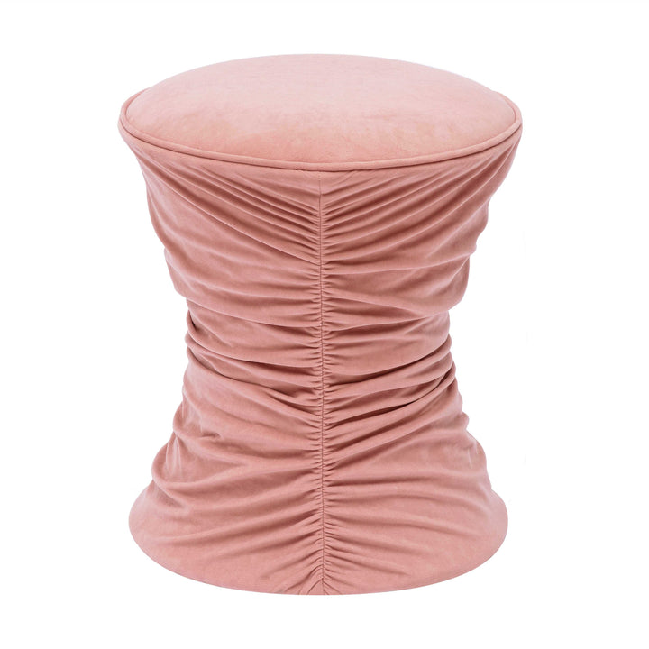 Bounce Ruched Performance Velvet Adjustable Ottoman