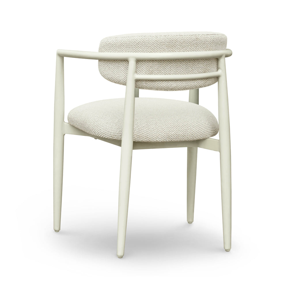 Annika Textured Contract-Grade Fabric Outdoor Dining Arm Chair