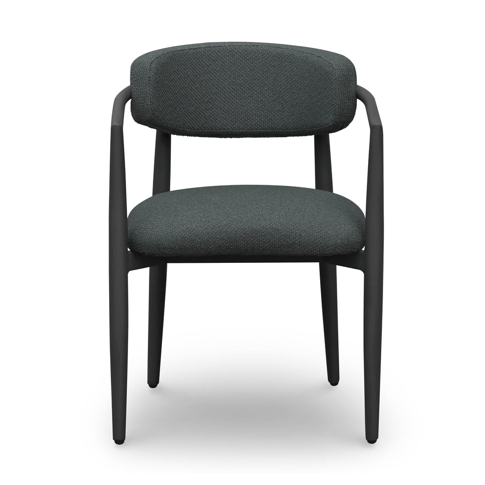Annika Textured Contract-Grade Fabric Outdoor Dining Arm Chair
