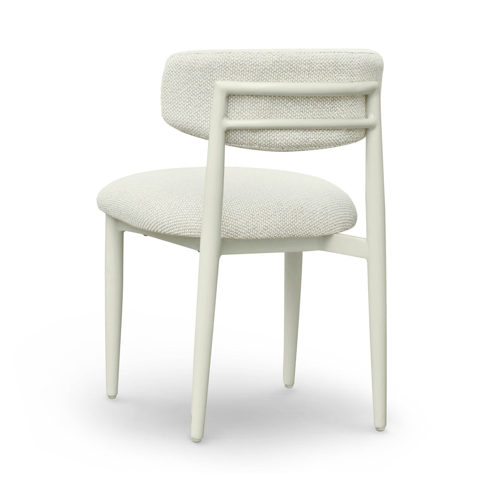 Annika Textured Contract-Grade Fabric Outdoor Dining Side Chair