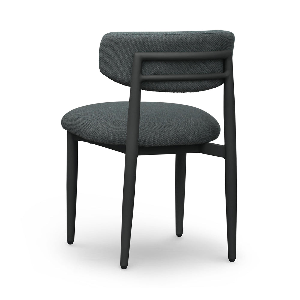 Annika Textured Contract-Grade Fabric Outdoor Dining Side Chair