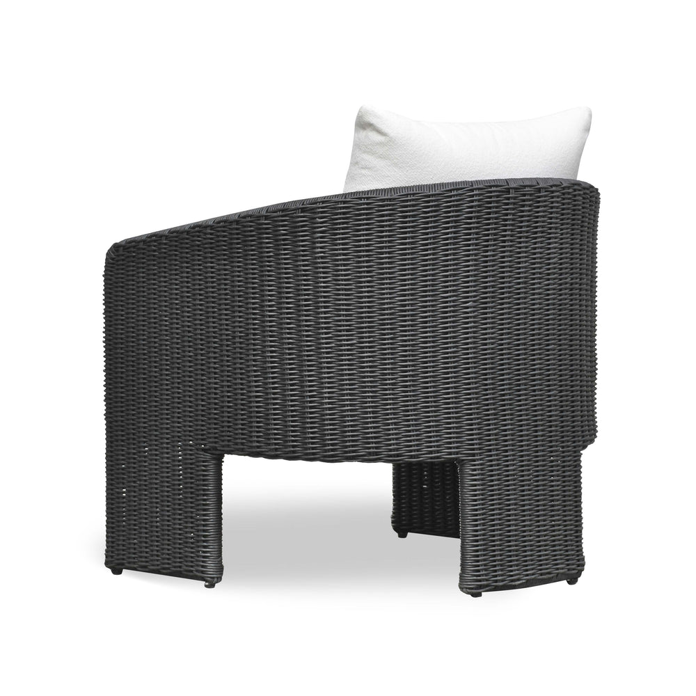 Alexa Rattan Performance Fabric Outdoor Accent Chair
