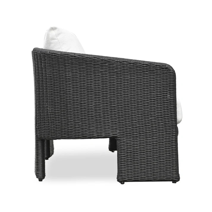 Alexa 80" Rattan Performance Fabric Outdoor Sofa