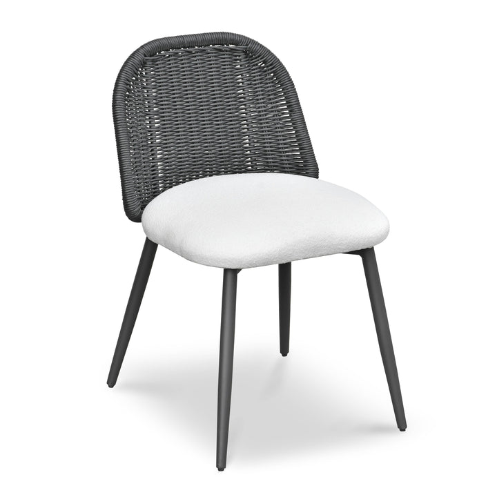 Alexa Rattan Performance Fabric Dining Chair