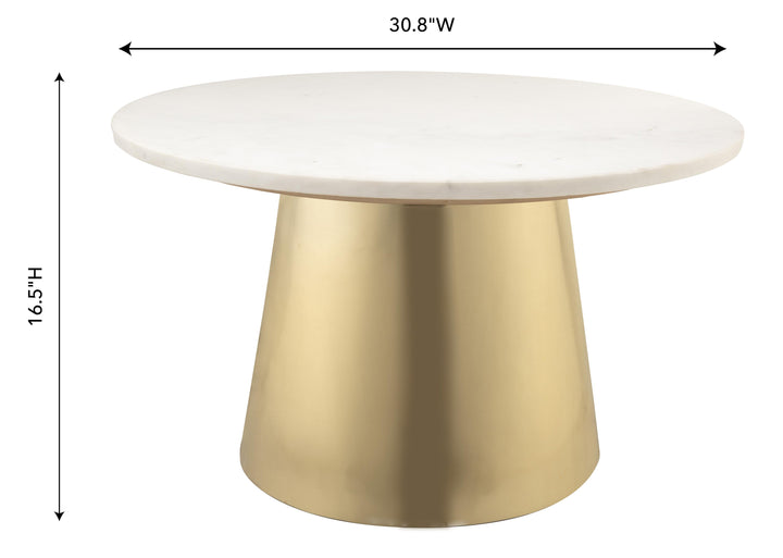 Bleeker 31" Marble Round Coffee Table