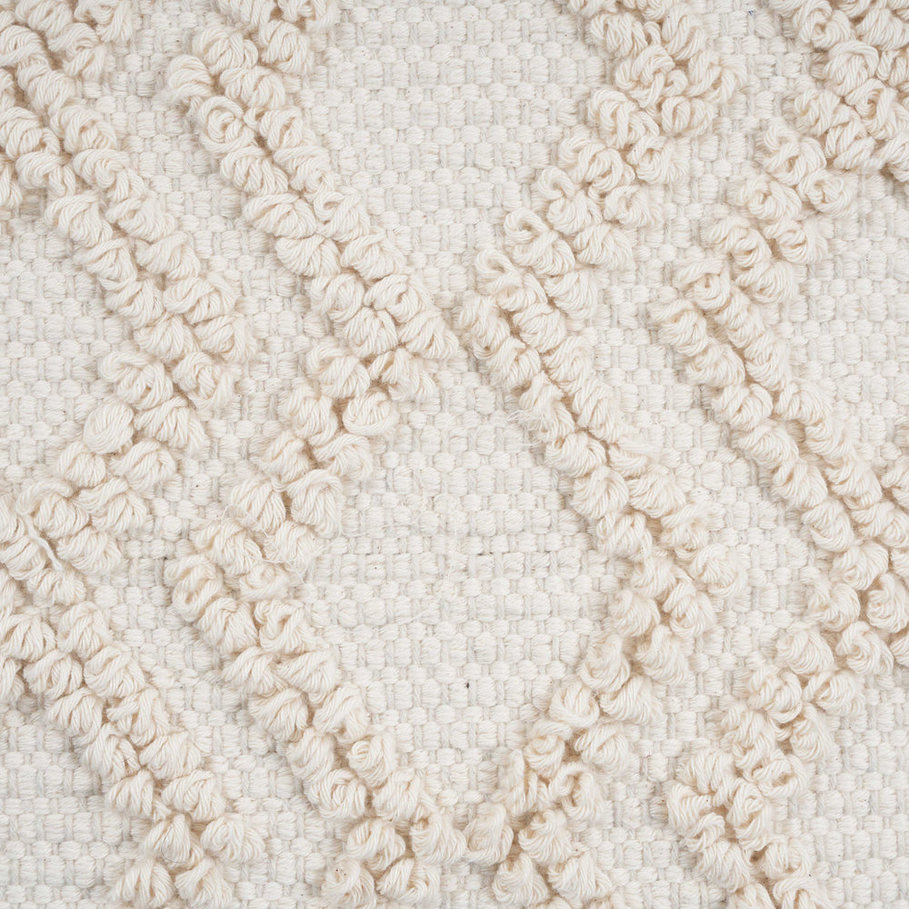Inca Cream Cotton Pouf