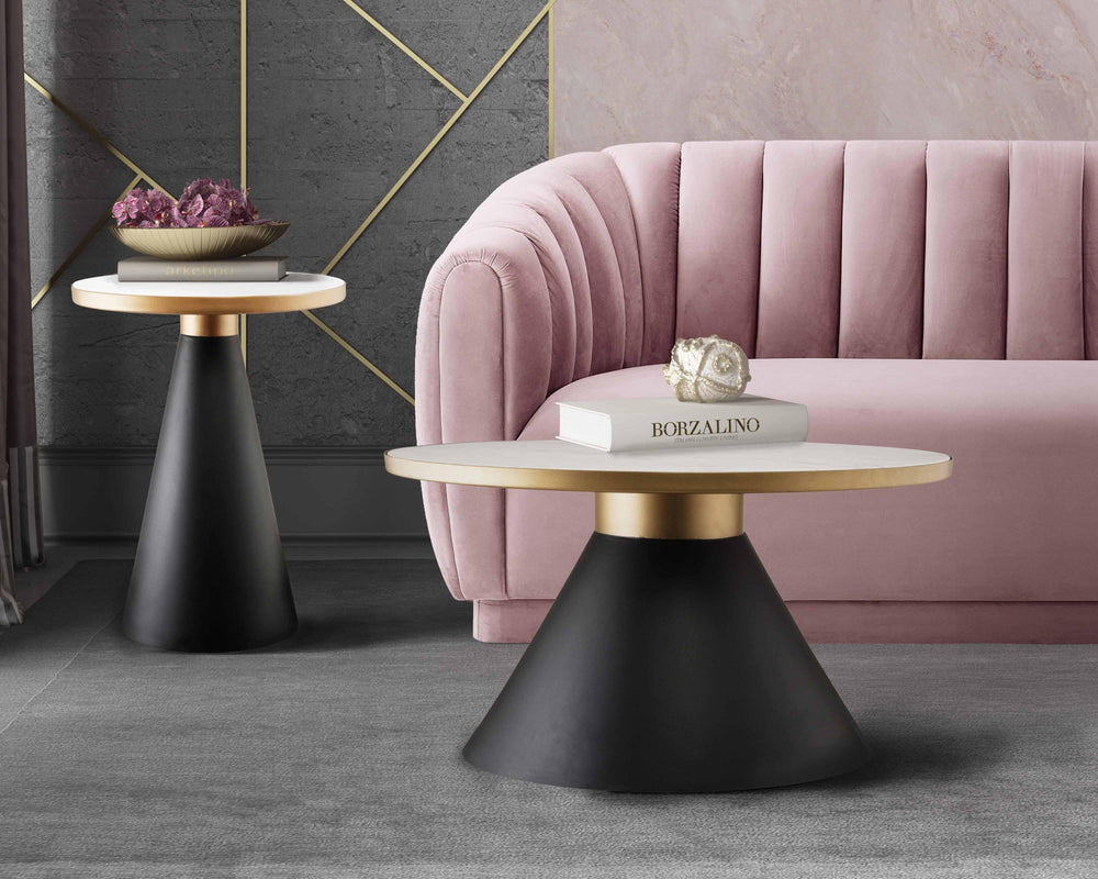 Richard 27" Marble Round Coffee Table