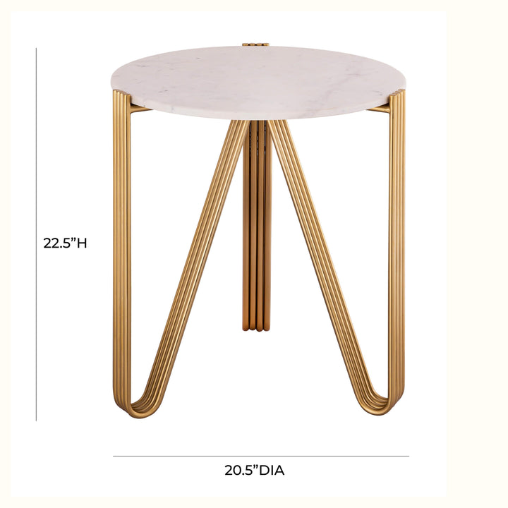 Aya Marble Side Table by Inspire Me! Home Decor