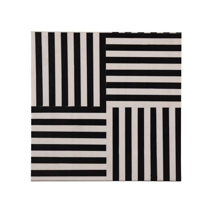 Cube Black and White Side Table