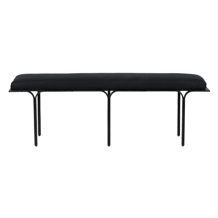 TOV Furniture Bryn 59" Black Linen Bench